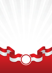 Elegant Red and White Background for Indonesian Independence Day