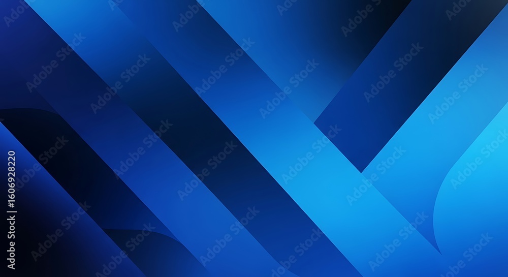 Poster abstract blue layers background with dynamic light and shadow play minimalistic aesthetic