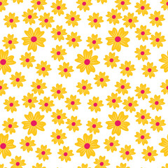 Seamless floral pattern with colorful spring flowers, perfect for nature-inspired wallpaper designs