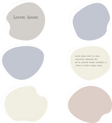 ふにゃふにゃ流体シェイプのアイコンセット