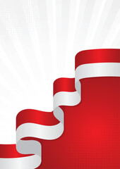 Elegant Red and White Background for Indonesian Independence Day