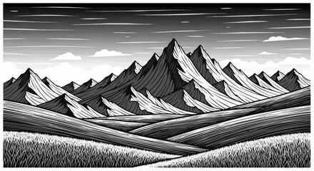 Fototapeta premium landscape with mountains