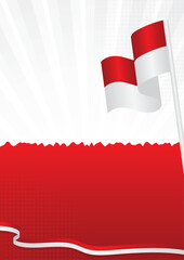Elegant Red and White Background for Indonesian Independence Day