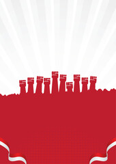 Elegant Red and White Background for Indonesian Independence Day