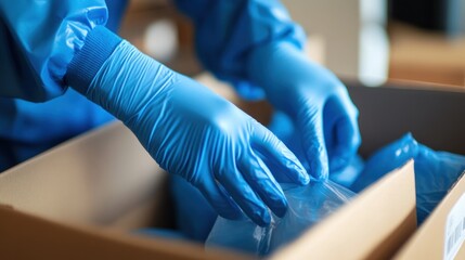 Packaging food items in a sterile environment
