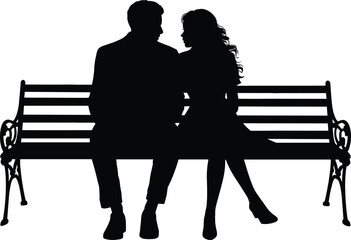 Couple sitting on bench, romantic moment together, love and affection, outdoor date, relationship, casual conversation, relaxing evening, togetherness, friendship, peaceful park scene, intimacy, 