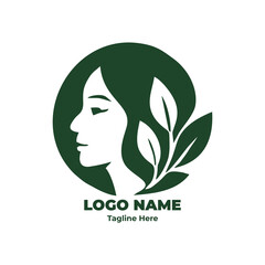 Premium Organic Skincare Brand Identity Logo Template for Natural Wellness and Holistic Beauty Products