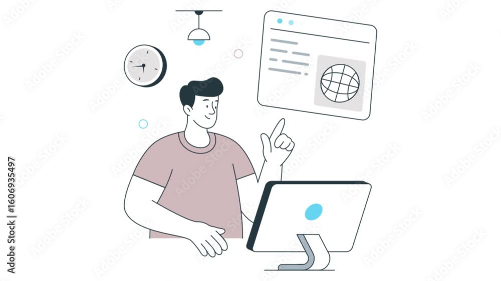 Poster Digital Workspace 2D Flat Animation