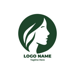 Premium Organic Beauty Brand Logo Template for Sustainable Skincare and Wellness Corporations