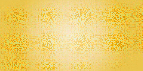 Colorful halftone dot pattern background with warm orange and yellow tones blended with teal and black dots in a retro abstract style.eps10