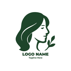 Elegant Botanical Logo Template for Premium Skincare and Sustainable Wellness Branding
