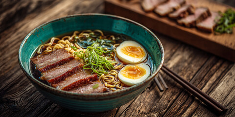 Delicious Ramen Bowl with Pork and Egg A Culinary Delight for Noodle Lovers