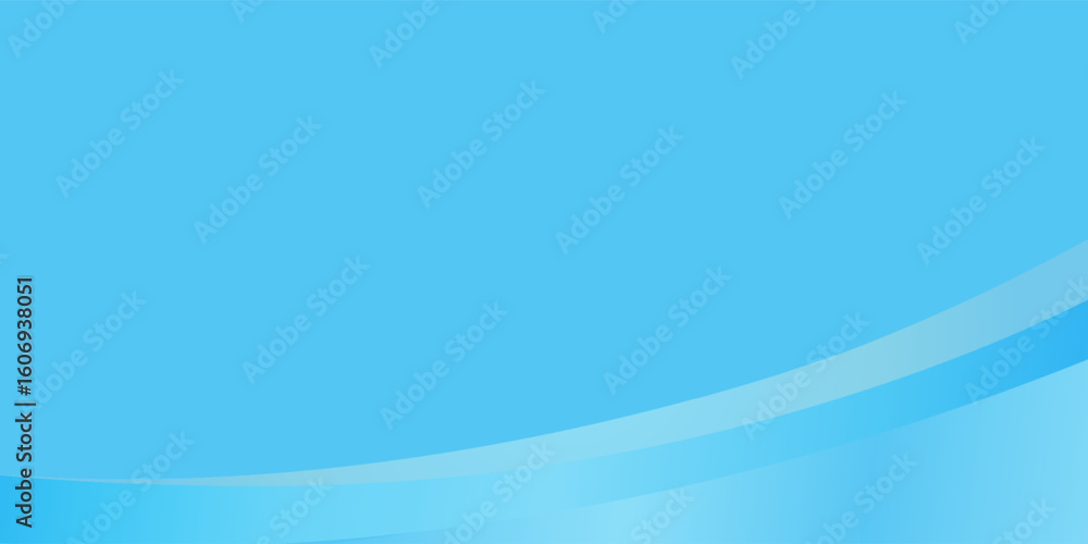 Poster light blue abstract background with soft curved lines and gradient layers, creating a clean and mode