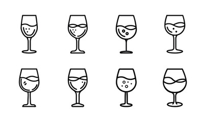 Fast Food Vector Icon Set of Burger, Pizza, French Fries, Hot Dog, Soda, Donut, Ice Cream, Flat Color Illustration for Restaurant Menu, Cafe, Sticker, Social Media, on White Background