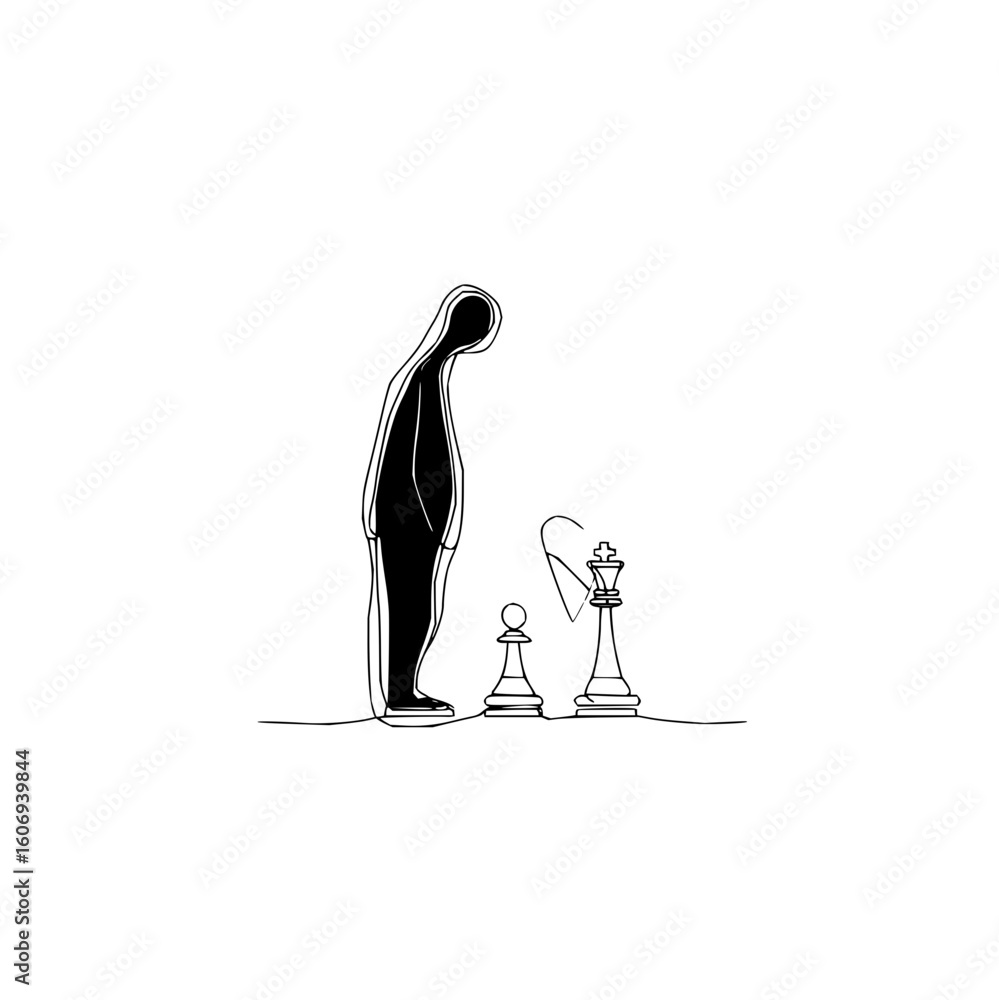 Poster chess strategy ai technology artificial intelligence machine learning neural network concept design