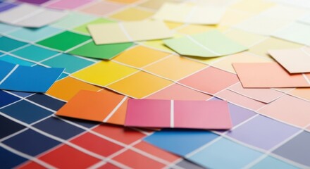 Color Swatches Sample Sheet with Various Shades and Tones for Design and Painting