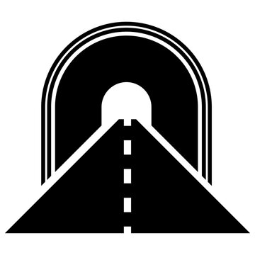 Fototapeta tunnel icon vector illustration drawing.