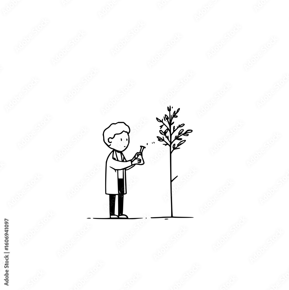 Poster tech innovation exploring nature with science and technology for growth and development vector art
