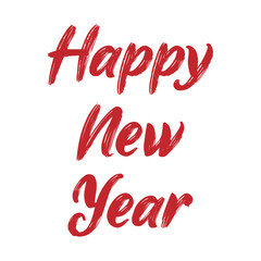 Happy New Year lettering Holiday design for greeting card, invitation, calendar, etc. 