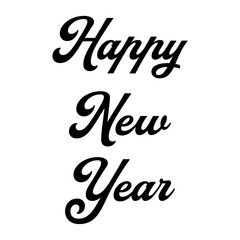 Happy New Year lettering Holiday design for greeting card, invitation, calendar, etc. 