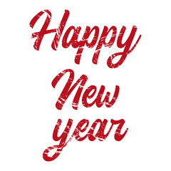 Happy New Year lettering Holiday design for greeting card, invitation, calendar, etc. 