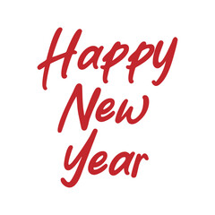 Happy New Year lettering Holiday design for greeting card, invitation, calendar, etc. 