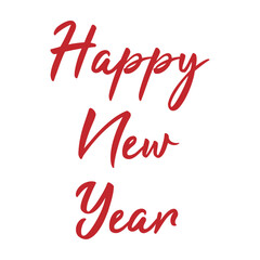 Happy New Year lettering Holiday design for greeting card, invitation, calendar, etc. 