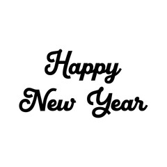 Happy New Year lettering Holiday design for greeting card, invitation, calendar, etc. 