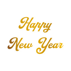 Happy New Year lettering Holiday design for greeting card, invitation, calendar, etc. 