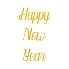 Happy New Year lettering Holiday design for greeting card, invitation, calendar, etc. 