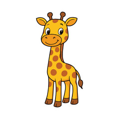 Cartoon giraffe vector illustration