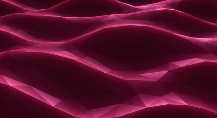 Obraz premium Abstract Pink Geometric Wave Pattern on Dark Background for Digital Art