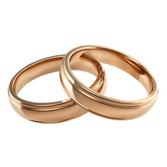 wedding rings, isolated on fully transparent png background , transparent png image