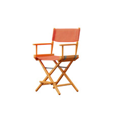 Folding director's chair with seat and backrest made of textured material