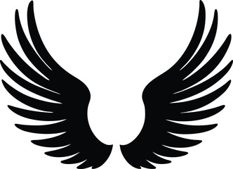 wings silhouette vector icon illustration for brand logo