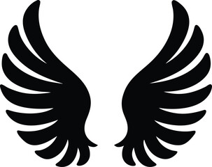 Wings silhouette icon vector illustration