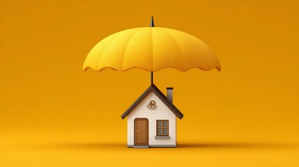 Family protection under an umbrella conceptual home insurance teamwork in a business environment