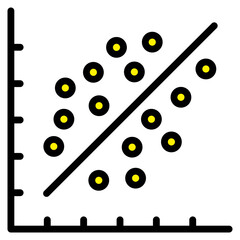 Scatter Plot  Icon Element For Design