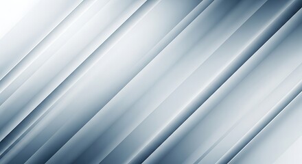 Fototapeta premium Abstract grey and white diagonal lines background with subtle shadows creating dynamic effect