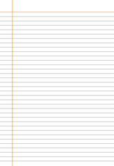 Lined Notebook Paper Background - White Ruled Sheet Texture School Exercise Book Page - Blank Lined Paper with Margin Office Notepad Lined Backdrop - Writing Paper Template