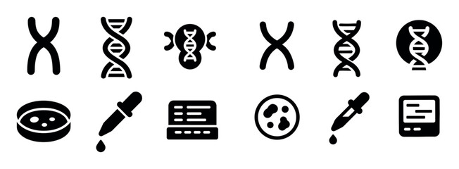 Genetics Icon Set