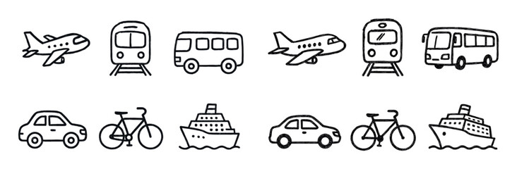 Travel Icons Grid