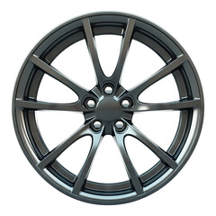 Alloy wheel isolated on transparent background