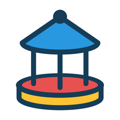 Carousel kids and toy icon