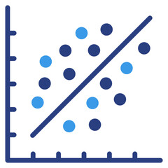 Scatter Plot  Icon Element For Design