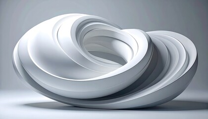 Obraz premium Abstract, sculpted, white form