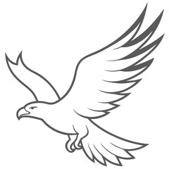 Obraz premium outline of an eagle flying bird