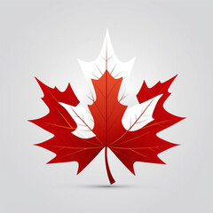 flat design canada flag maple leaf icon vector illustration .National Flag Canada - vector, Canadian flag, Maple Leaf

