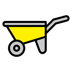 Wheelbarrow  Icon Element For Design