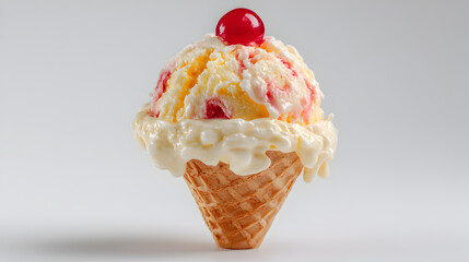 ice cream cone with chocolate